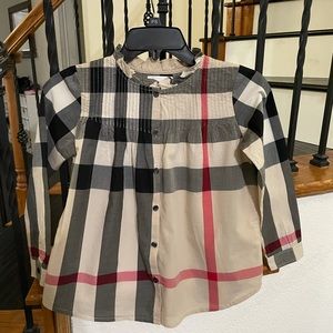 Authentic Burberry long sleeve size 10 10Y Girl